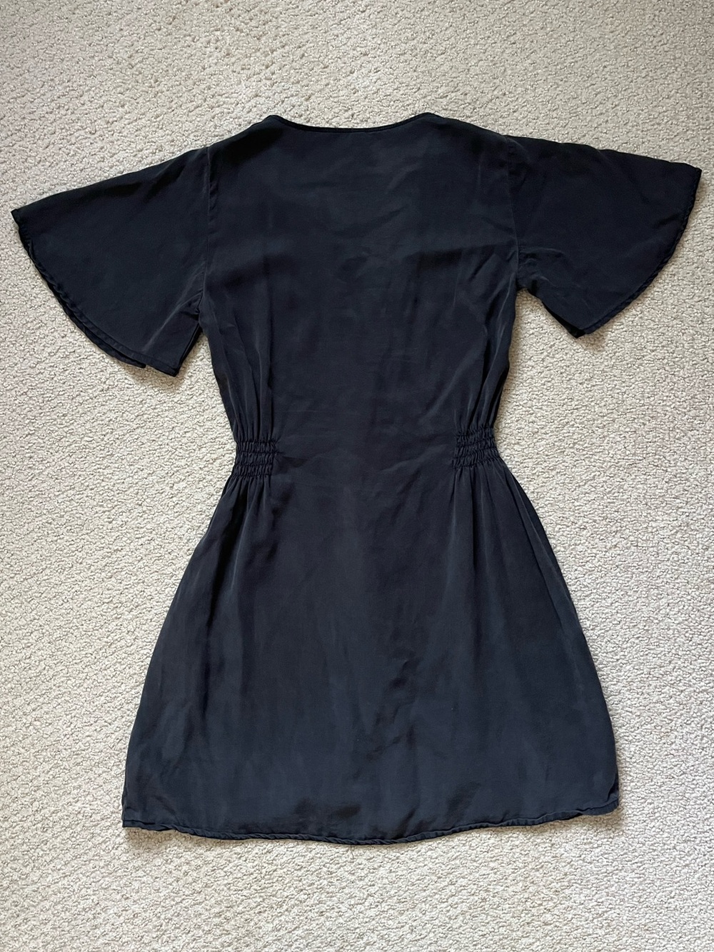Button-Front V-Neck Mini Dress - Picture 4 of 8